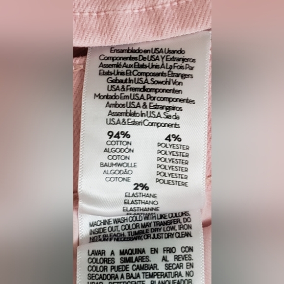 MOTHER Straight Leg Jeans in Soft Pink - Picture 5 of 11